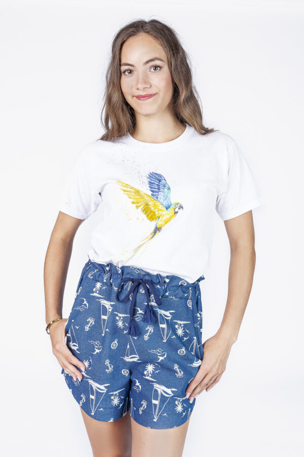Artshirt (Handbemalt /Papagei)