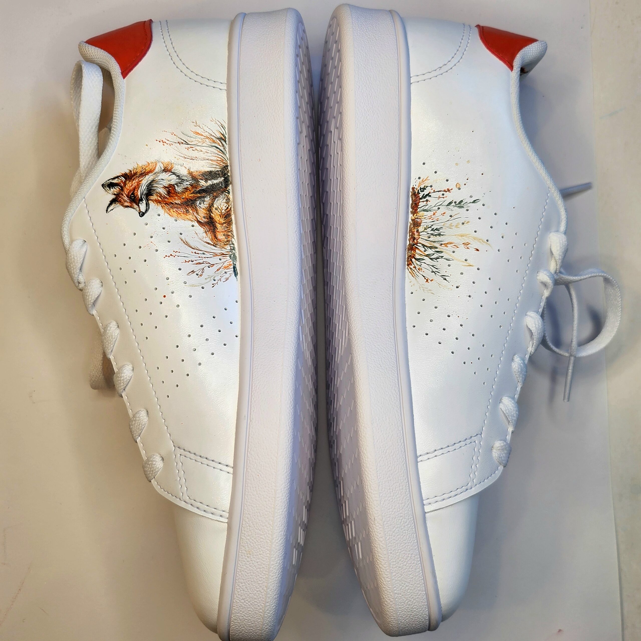 Handbemalte Damen Sneakers (Fuchs) – Bild 7