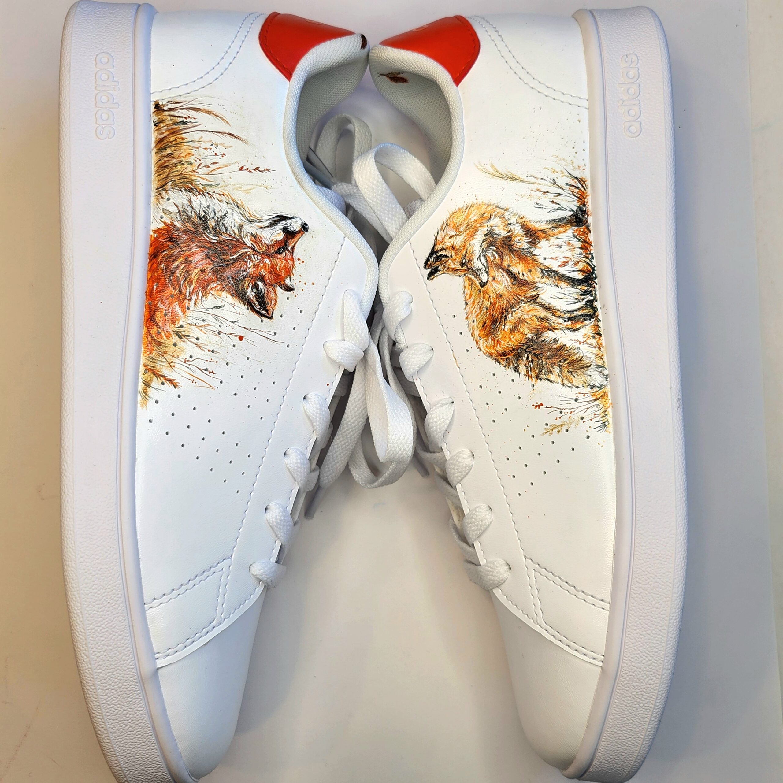 Handbemalte Damen Sneakers (Fuchs)