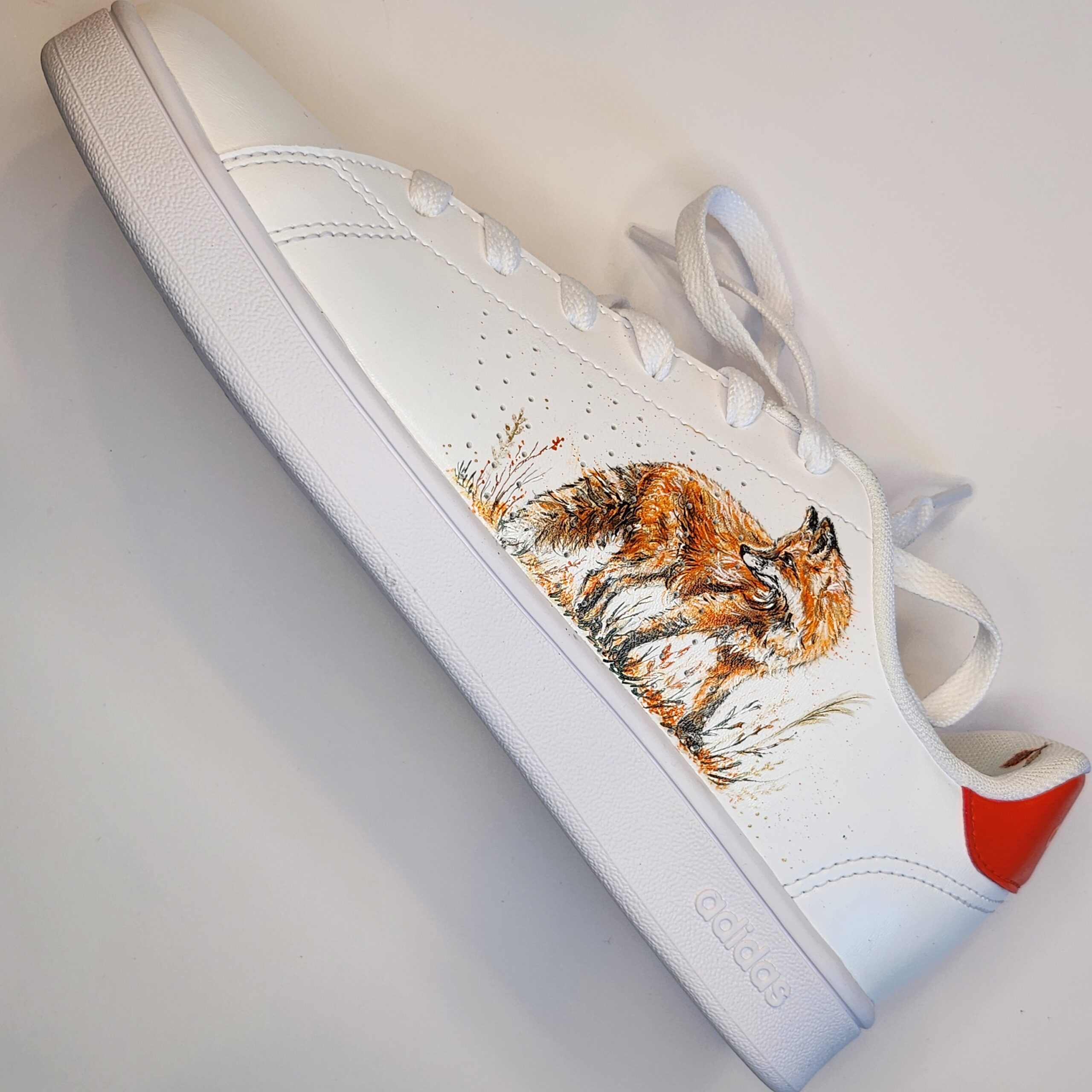 Handbemalte Damen Sneakers (Fuchs) – Bild 5