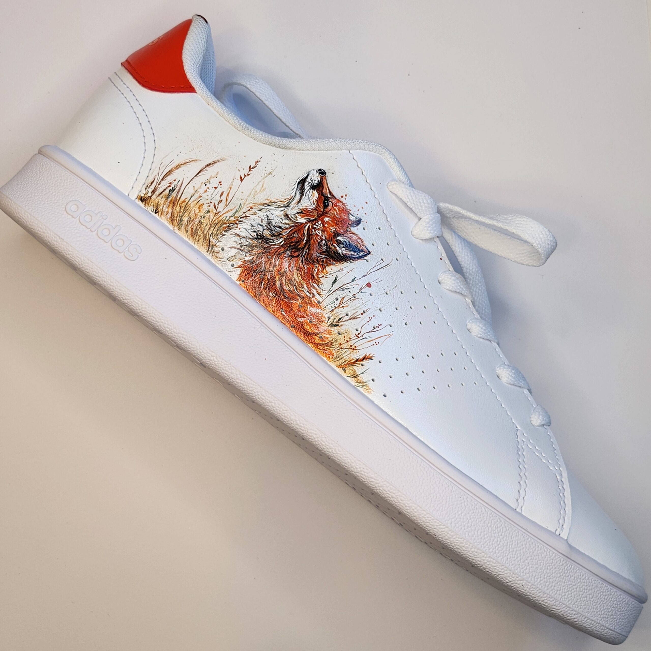 Handbemalte Damen Sneakers (Fuchs) – Bild 3