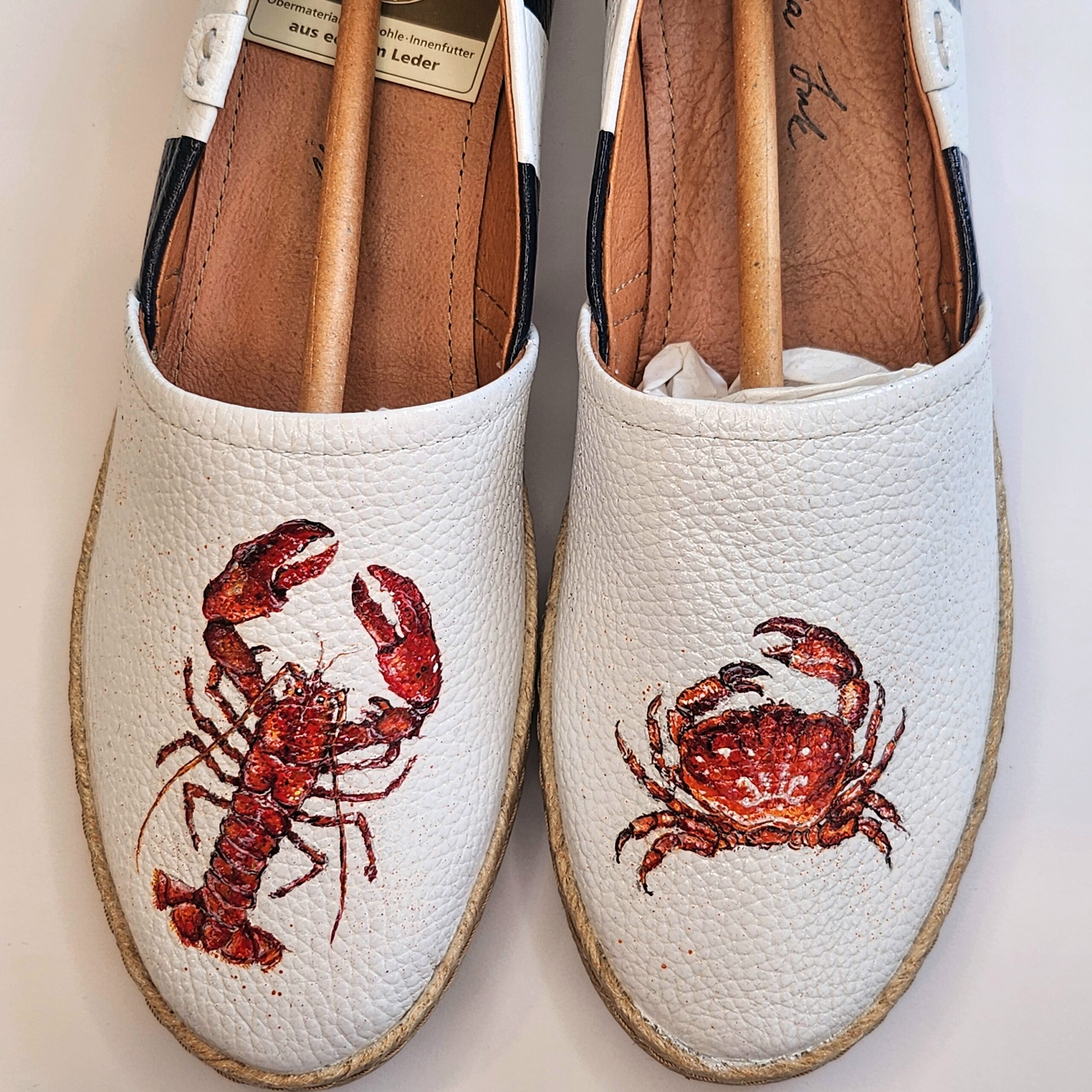 Handbemalte Damen Espadrilles (Maritim)