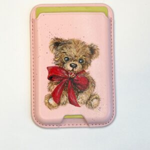 Handbemalte Magnetische Kartenhalter/Kartenetui (Rosa)